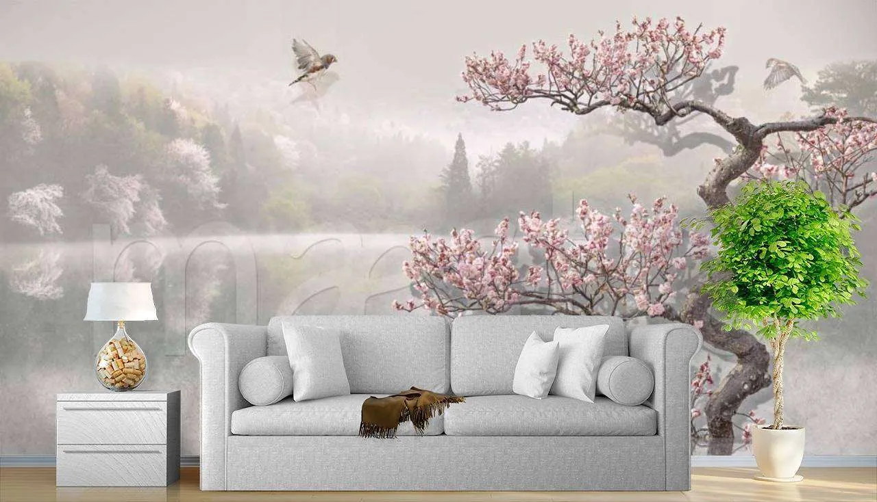 Фотообои Японский сад на берегу  7-761