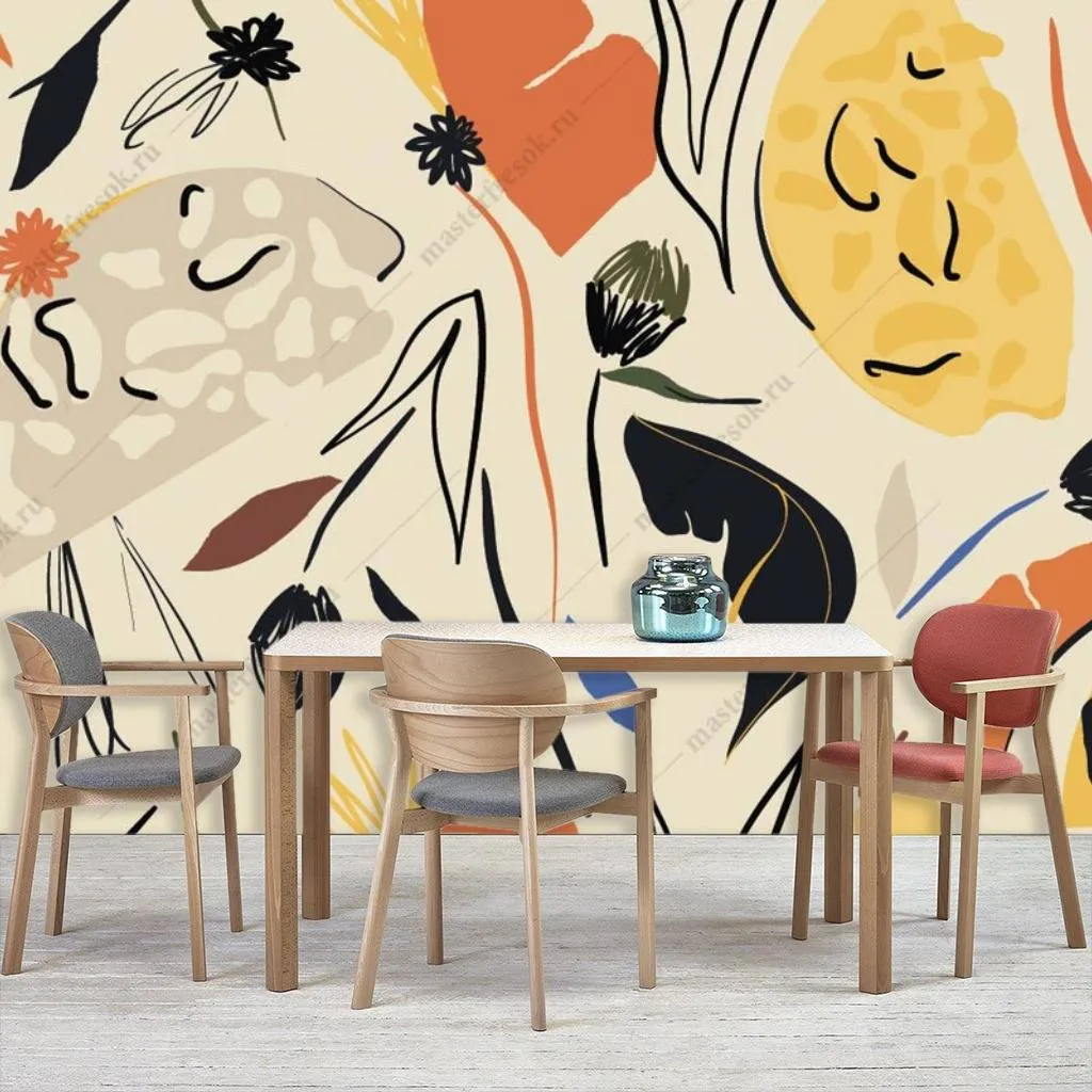 Фотообои Абстрактный цветочный узор  9-1119