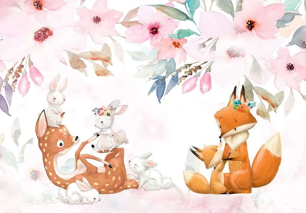 Фотообои в интерьере милые иллюстрации  14-004 фото