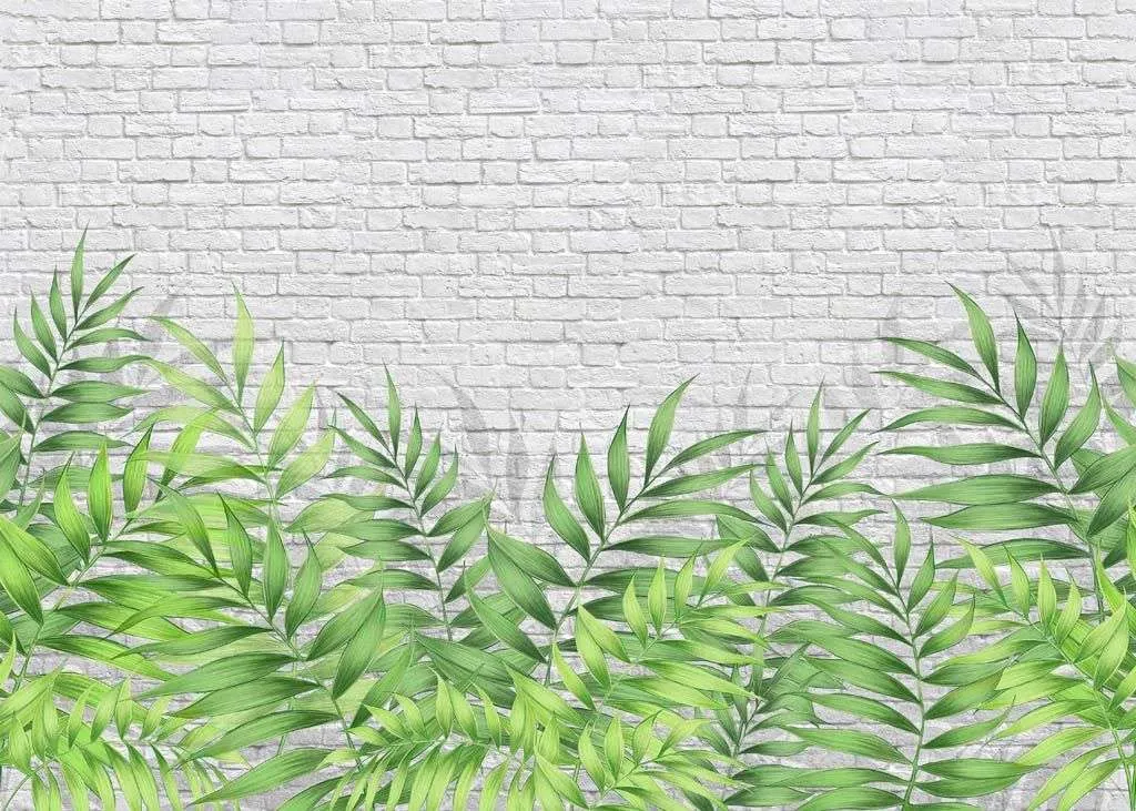 Фотообои в интерьере кирпичная стена  10-762 фото