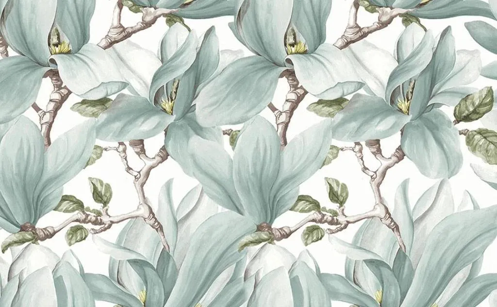 Фотообои в интерьере цветы на ветке  15-745 фото