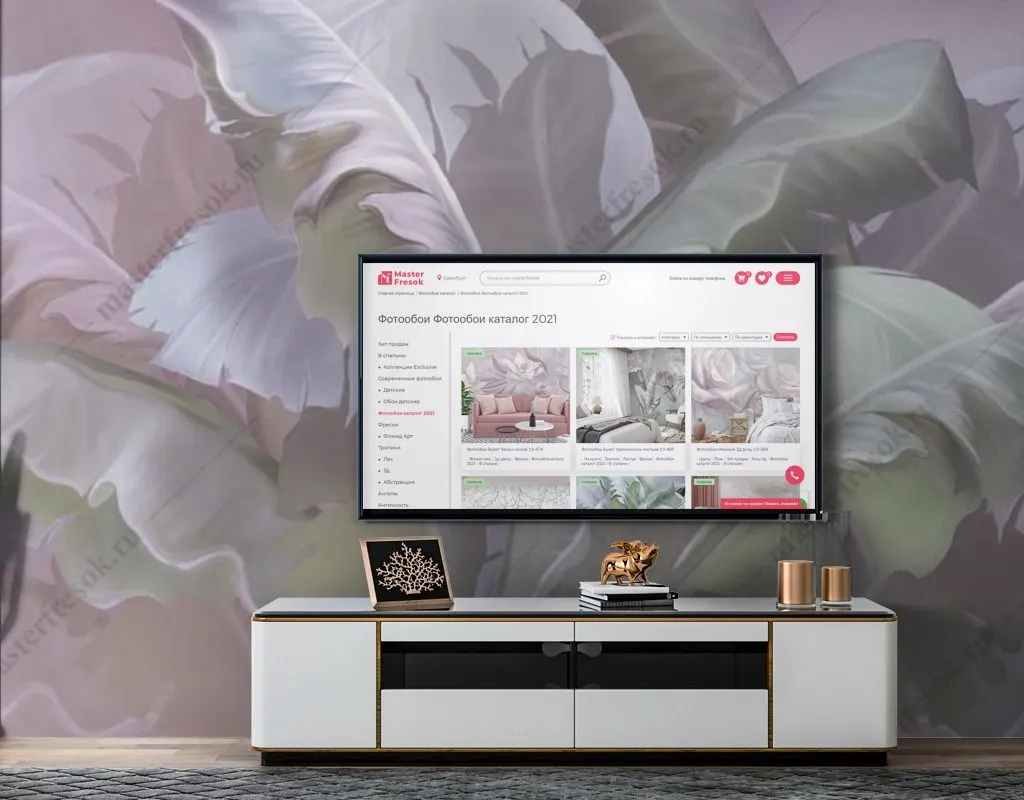 Фотообои в интерьере листья банана  13-456 фото