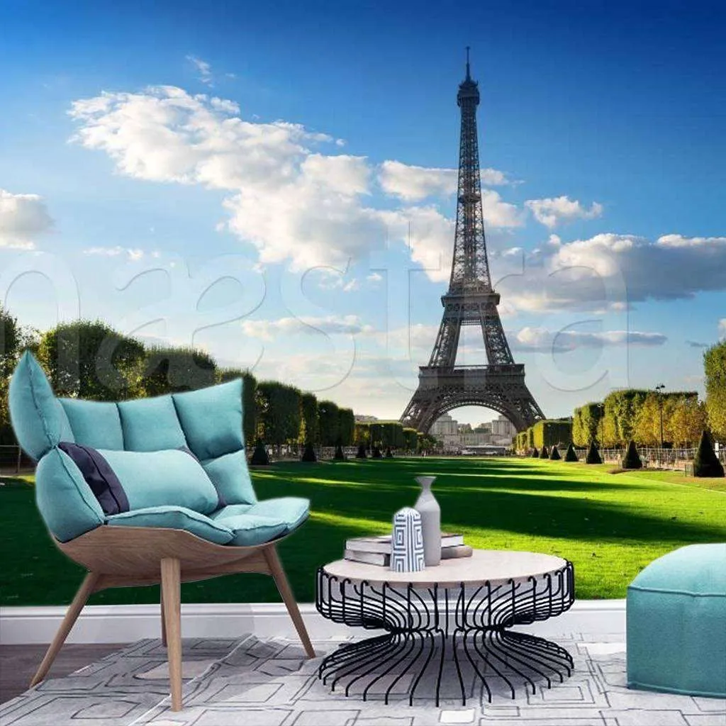 Фотообои Башня Париж солнечным днём  9-739