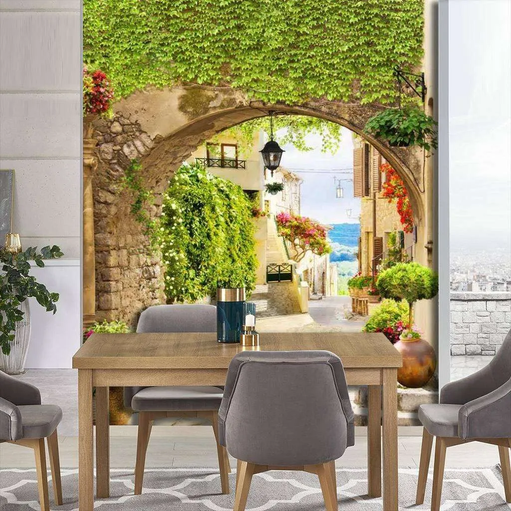 Фотообои в интерьере улочка к морю  17-0045 фото