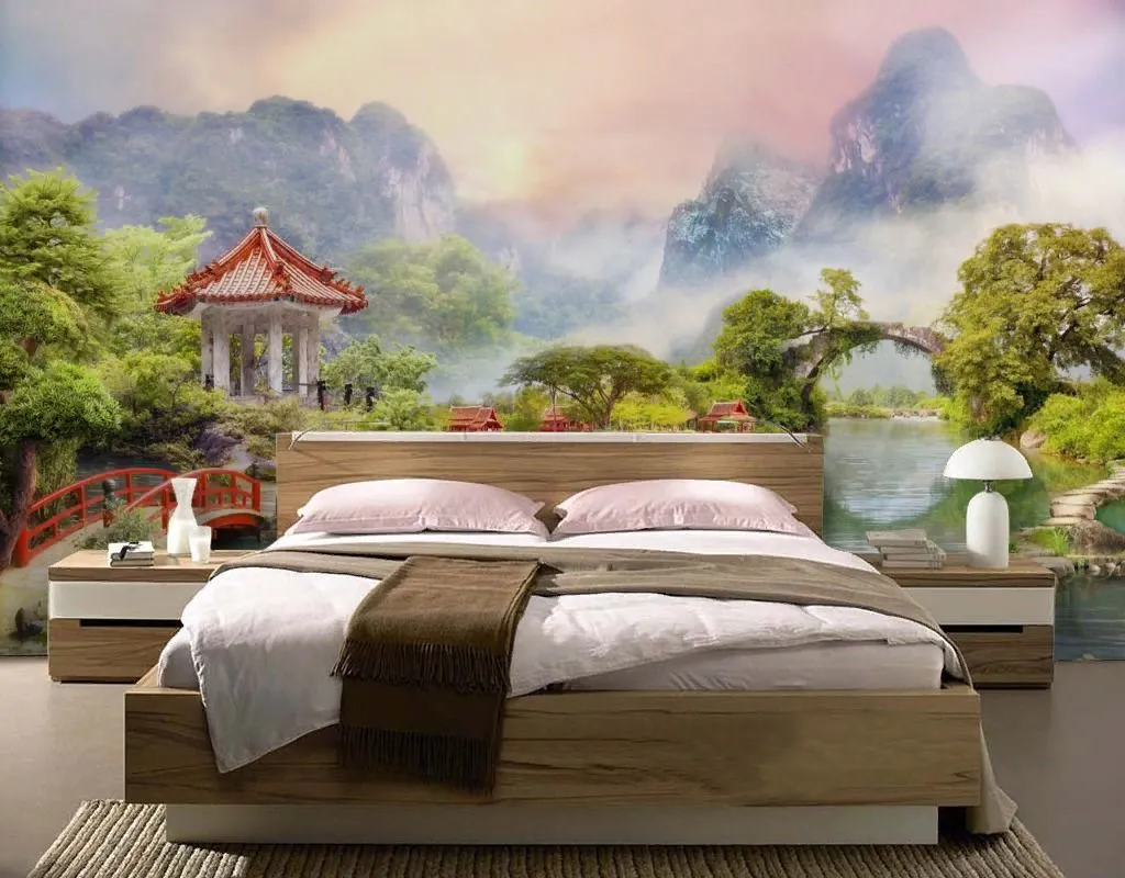 Фотообои в интерьере залив с беседкой на берегу  19-0084 фото