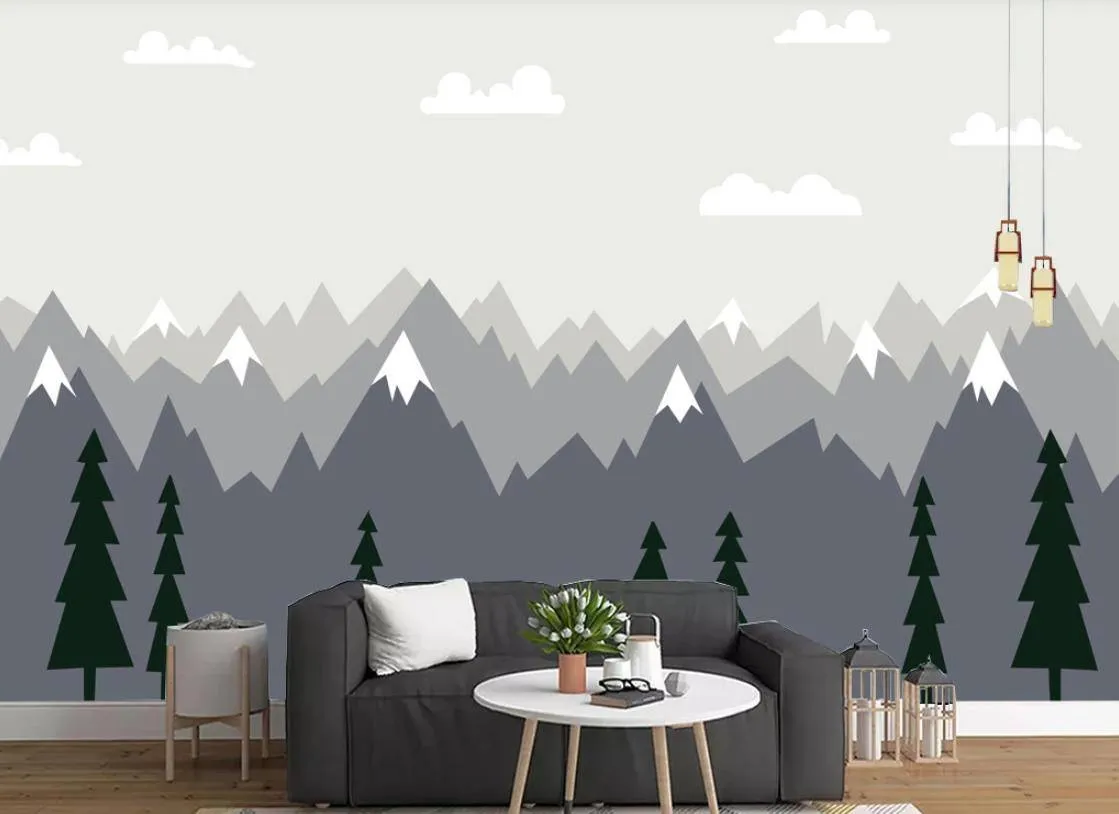 Фотообои Елки у горы  15-623