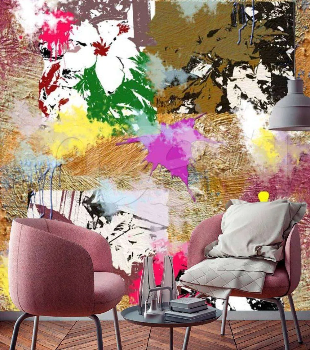 Фотообои Цветочная акварель  5-139