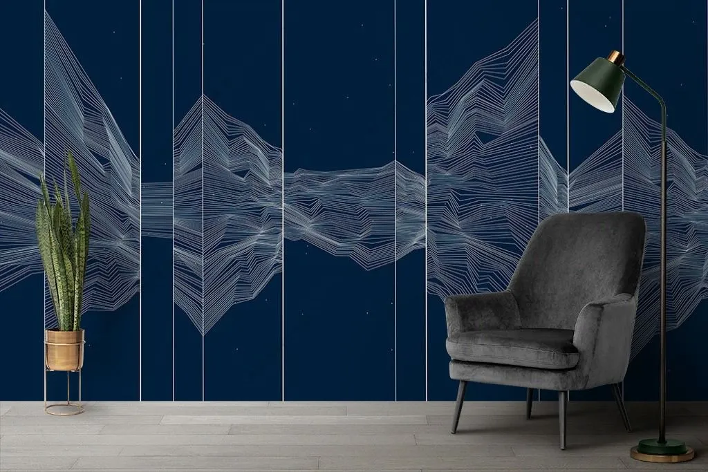 Фотообои в интерьере линии графика  9-1459 фото