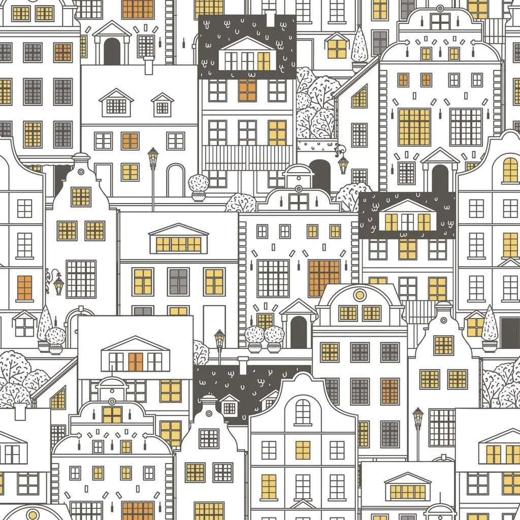 Фотообои в интерьере домики фон  12-802 фото