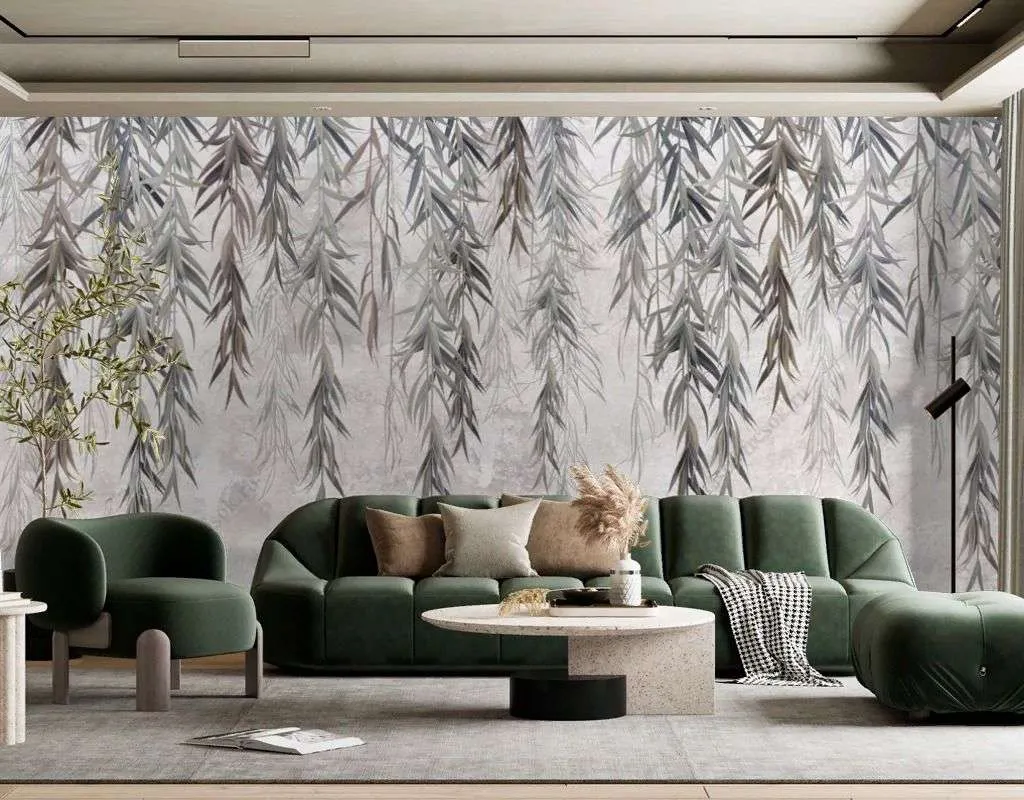 Фотообои в интерьере веточка ивы  9-1476 фото