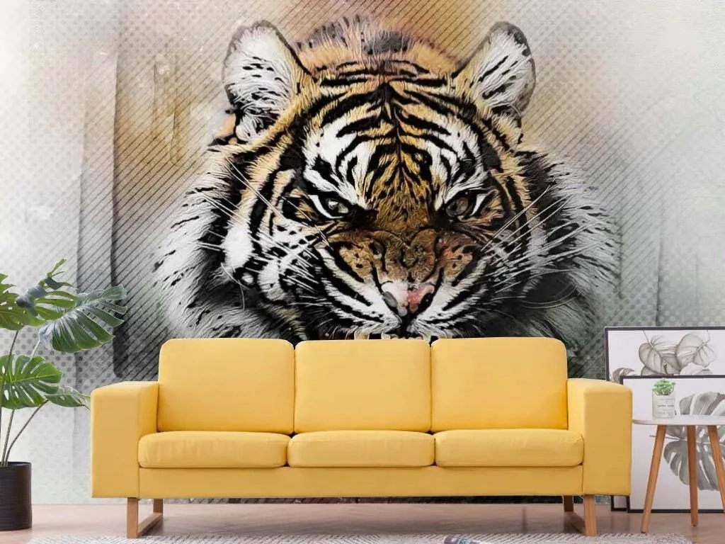 Фотообои Рычащий тигр  17-4299