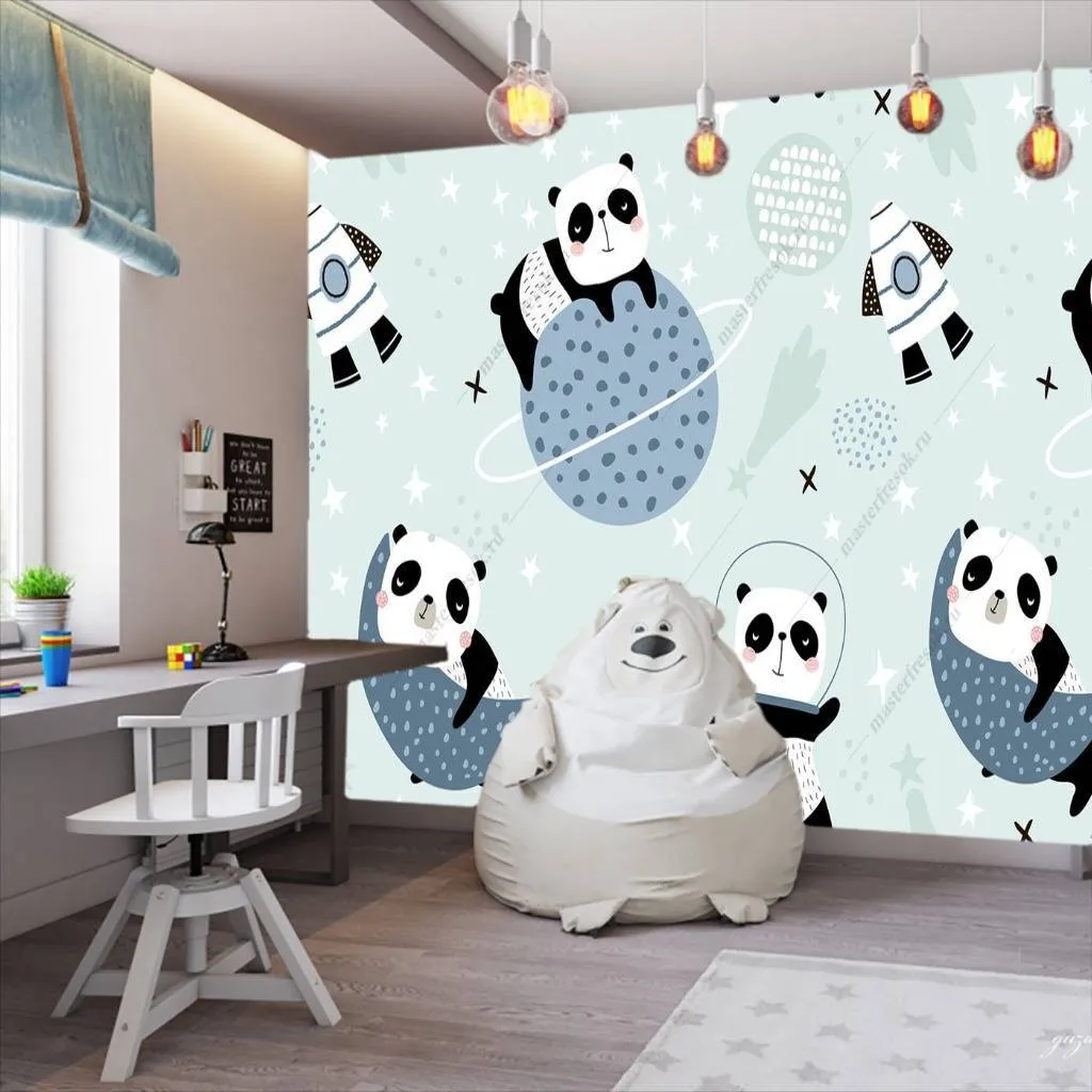Фотообои Панды в космосе  12-756