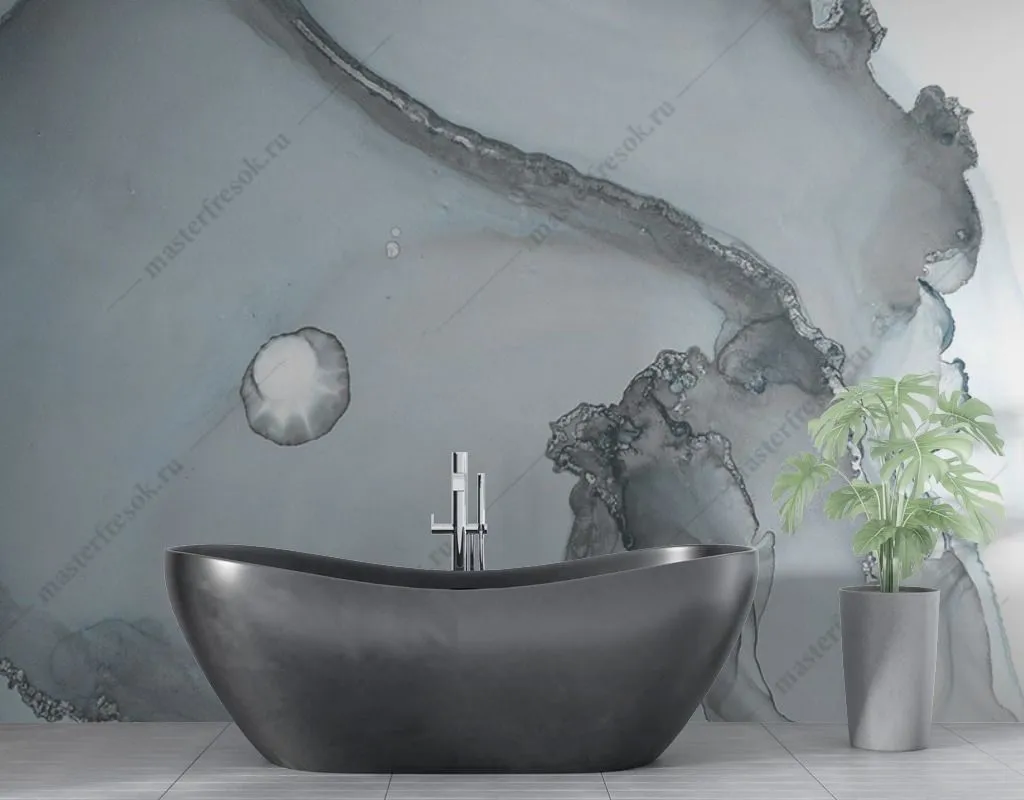 Фотообои Серые разводы мрамора  9-1572