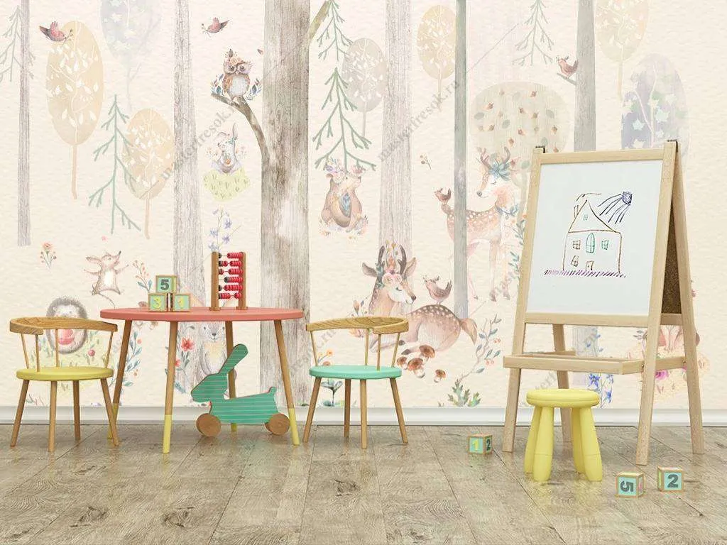 Фотообои в интерьере мир животных  13-142 фото