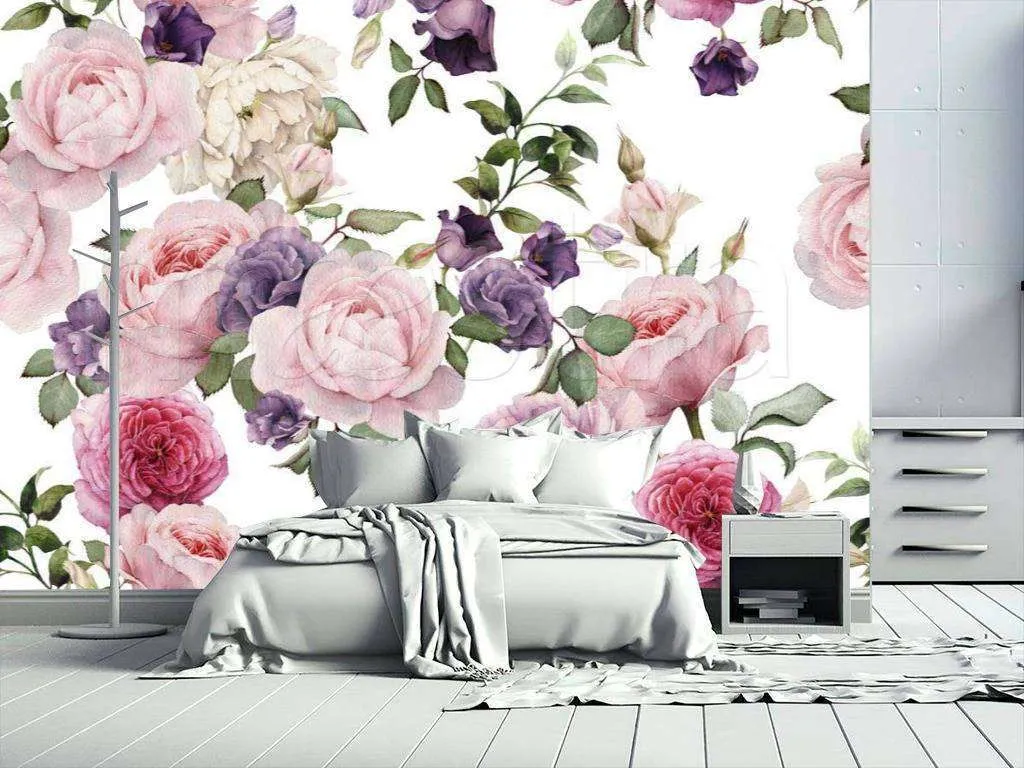 Фотообои Розовые цветы обои  9-086