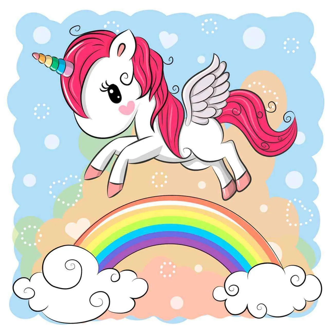 Фотообои в интерьере единорог и радуга  12-599 фото