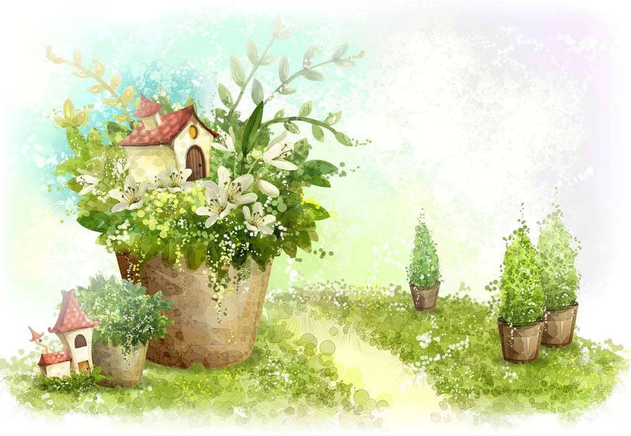 Фотообои в интерьере очаровательная полянка  12-301 фото