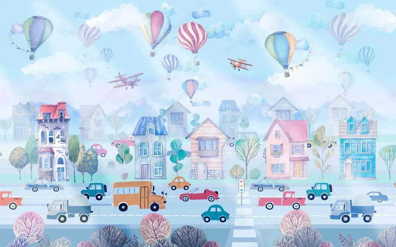 Фотообои в интерьере машины в городе  13-208 фото