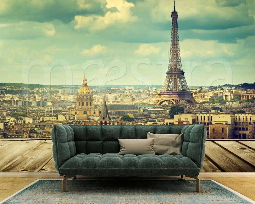 Фотообои Красивый вид с балкона на эйфелеву башню  9-778