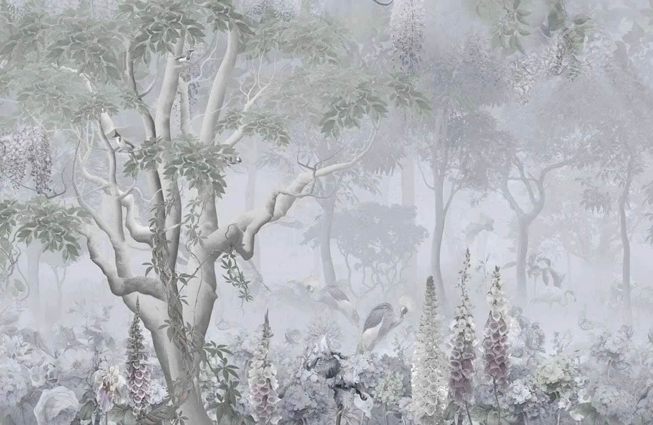 Фотообои в интерьере жар птица в саду  13-090 фото