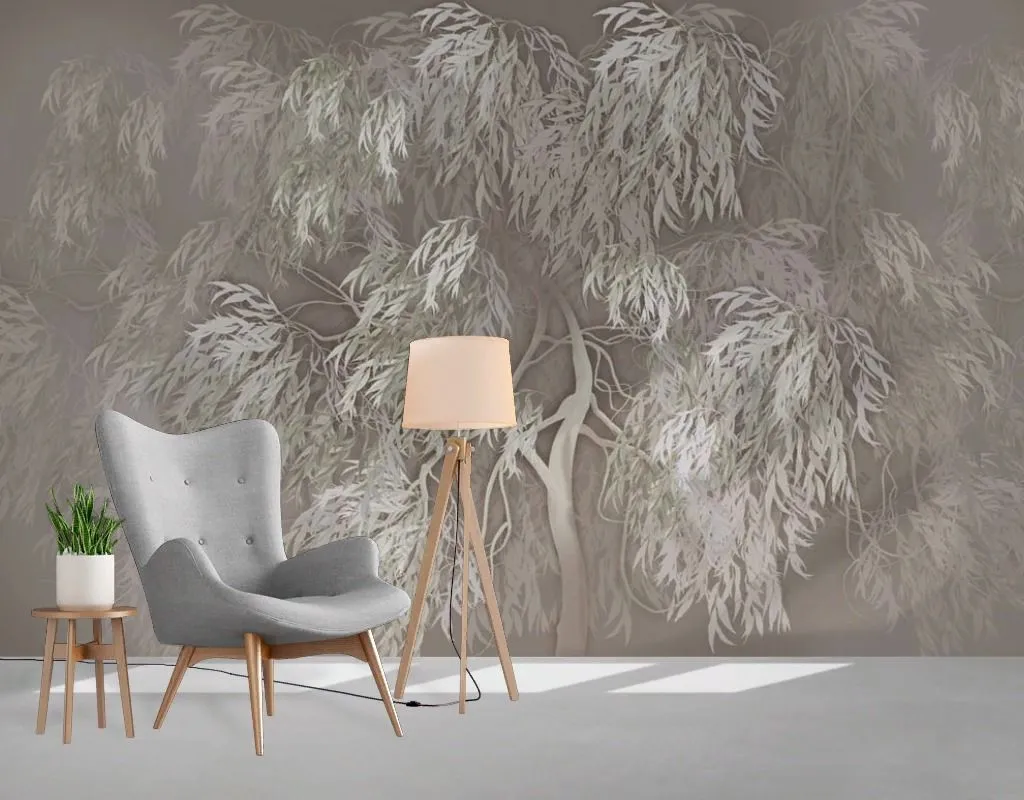 Фотообои в интерьере плакучая ивушка  13-488 фото