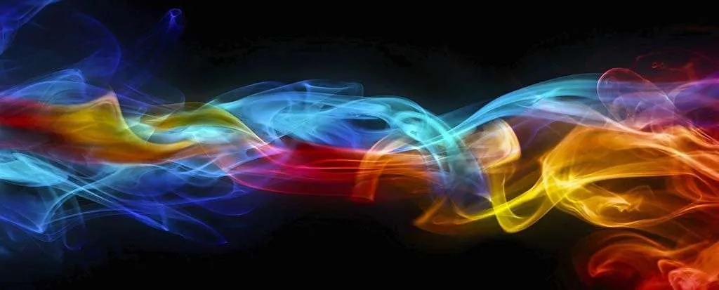 Фотообои в интерьере разноцветный дым  9-1426 фото