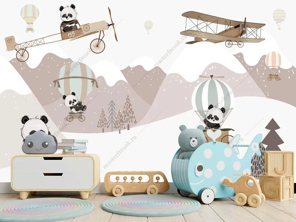 Фотообои Панды в горах  14-613