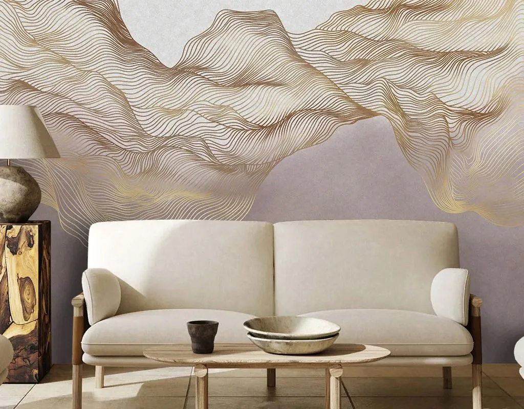 Фотообои Линии золотые  14-798