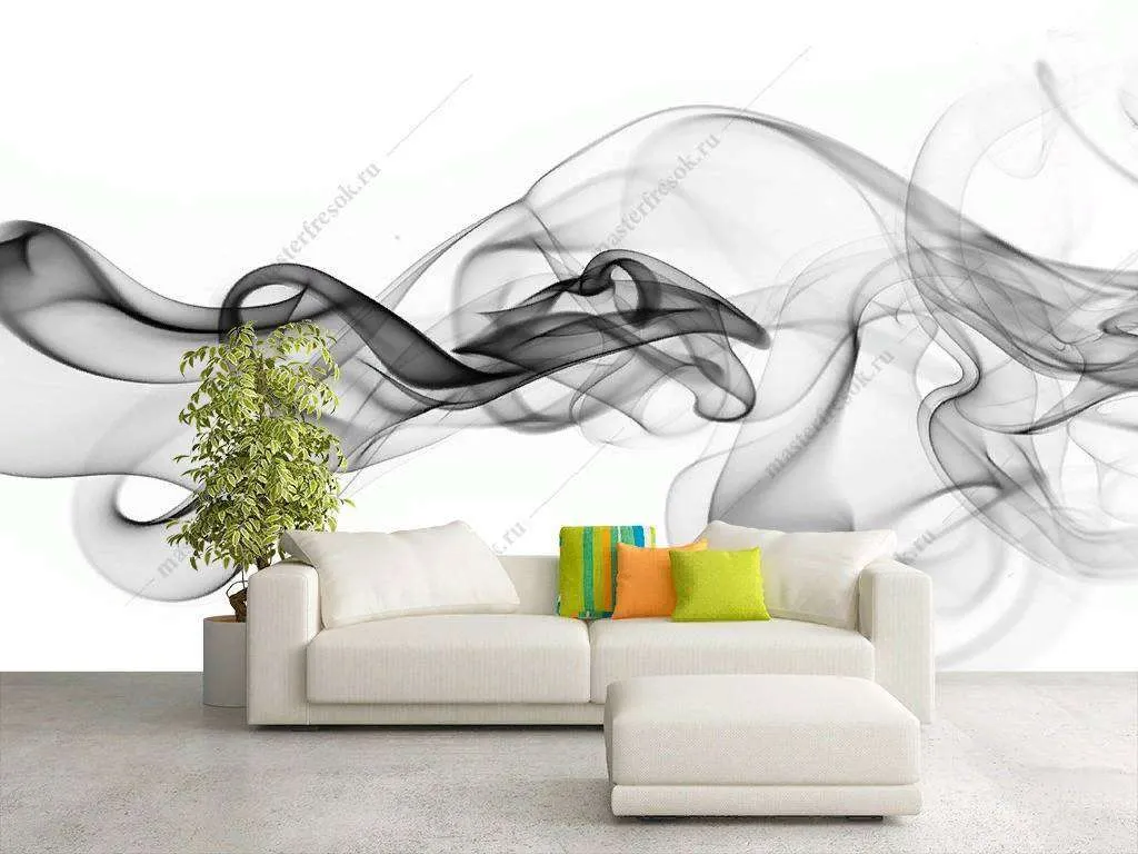 Фотообои в интерьере дым  9-1217 фото