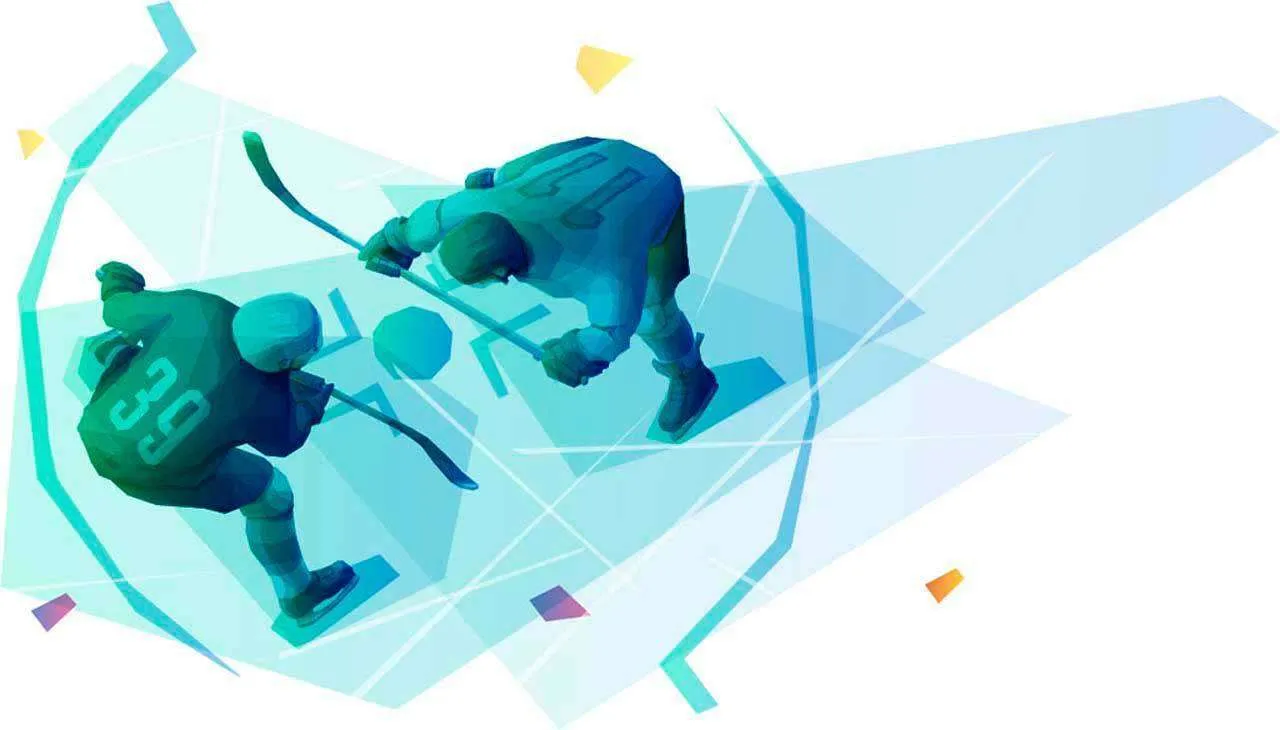 Фотообои в интерьере хоккей-начало игры  12-555 фото