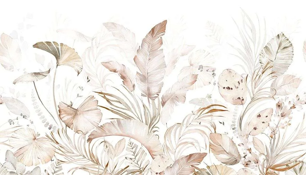 Фотообои в интерьере тропическая растительность  9-1726 фото