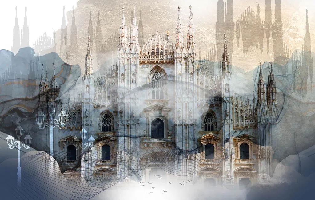 Фотообои в интерьере миланский собор  14-308 фото