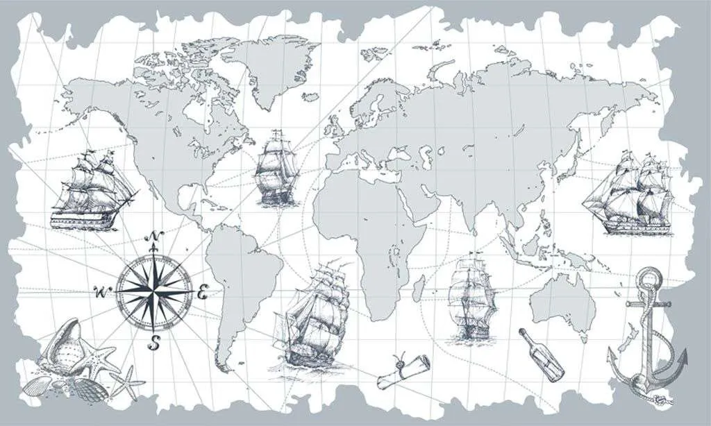 Фотообои в интерьере карта мира путешественника  12-1012 фото