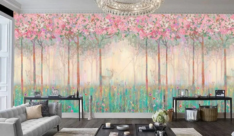 Фотообои в интерьере волшебный лес 3  10-708 фото