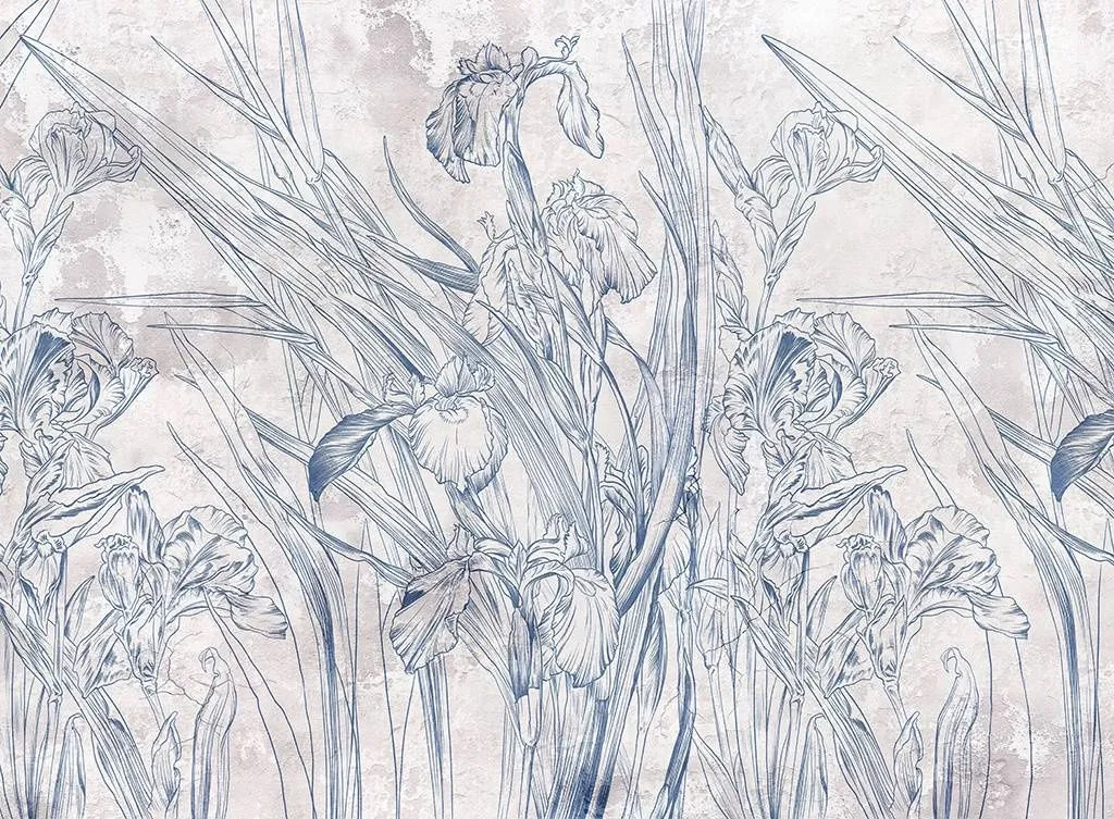 Фотообои в интерьере стебли цветов  9-2081 фото