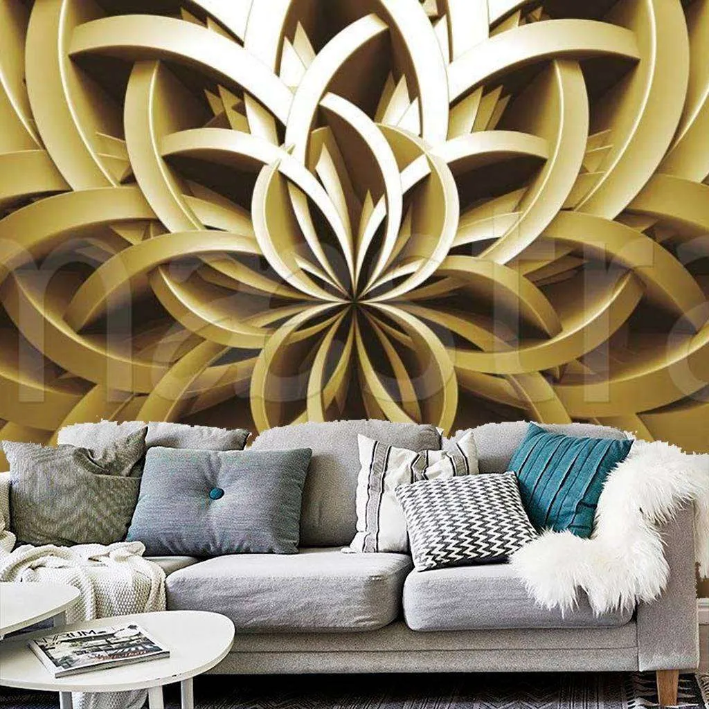 Фотообои 3д абстракция цветочный орнамент  9-024