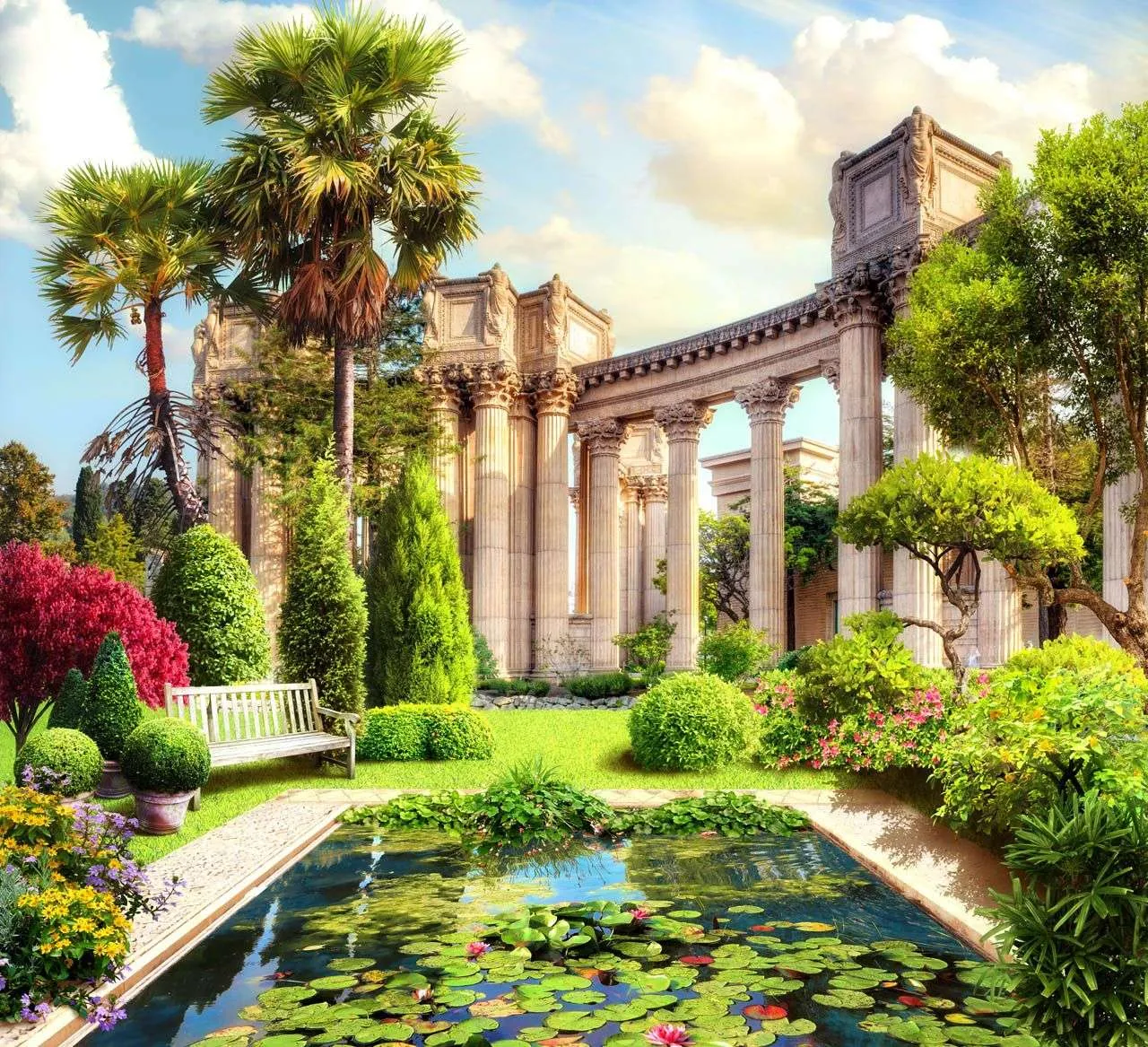 Фотообои в интерьере арки вдалеке  19-0002 фото