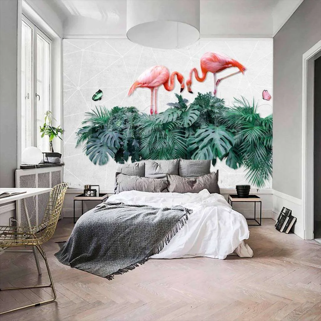 Фотообои в интерьере фламинго абстракция  15-518 фото