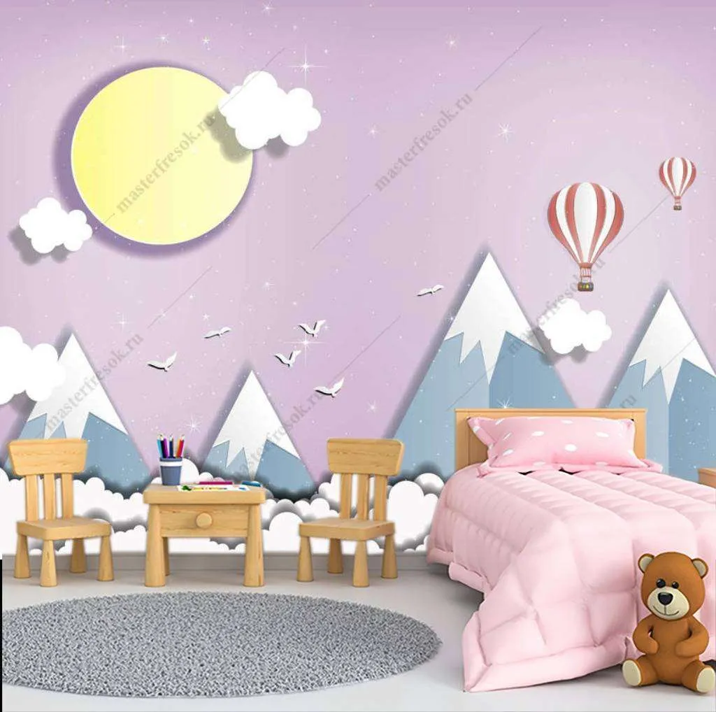 Фотообои Бесшовные обои на стену:  Горы 3д. Артикул: 12-814  