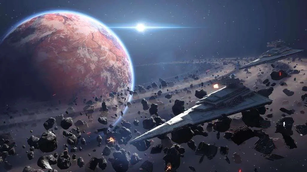 Фотообои в интерьере космос звездные войны  12-1229 фото