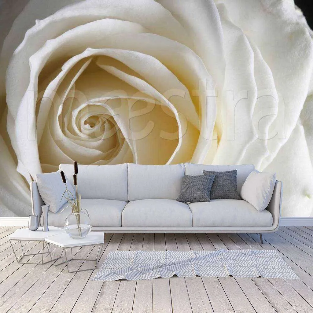 Фотообои в интерьере белая роза пленительная  10-230 фото
