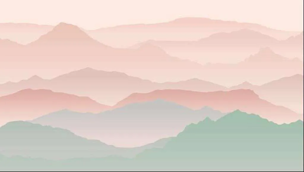 Фотообои в интерьере горы розовые  14-031 фото