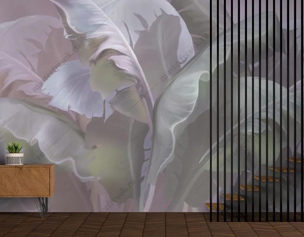 Фотообои в интерьере листья банана  13-456 фото