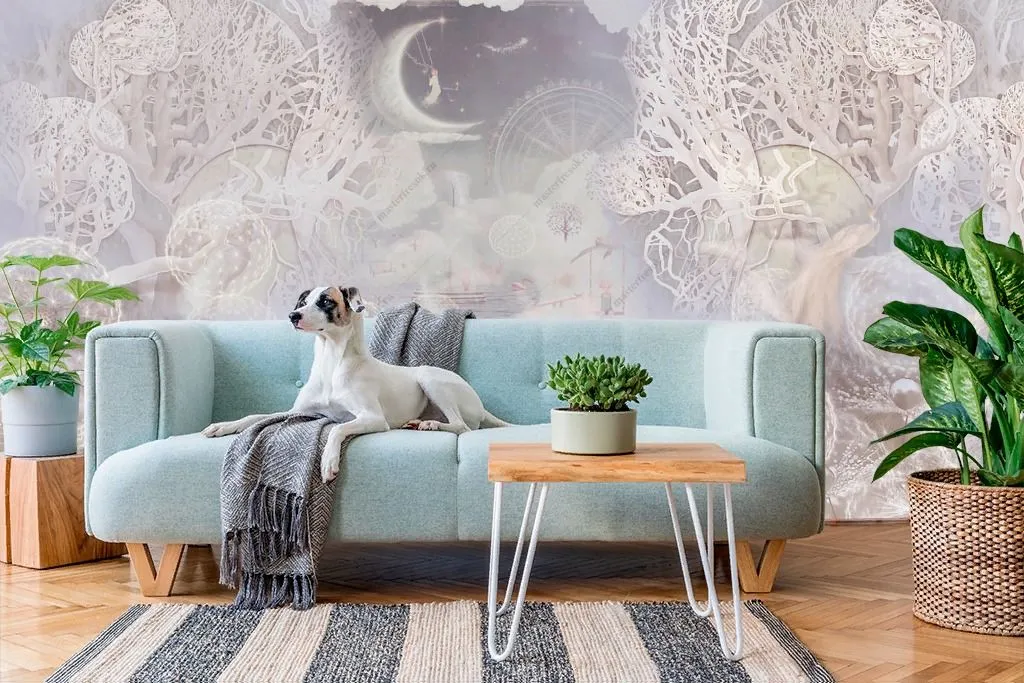 Фотообои в интерьере волшебный лес  13-324 фото