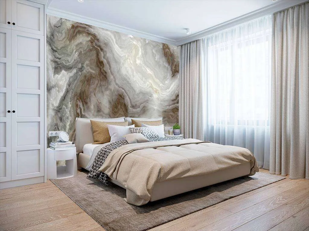 Фотообои в интерьере мрамор оникс текстура  9-1062 фото