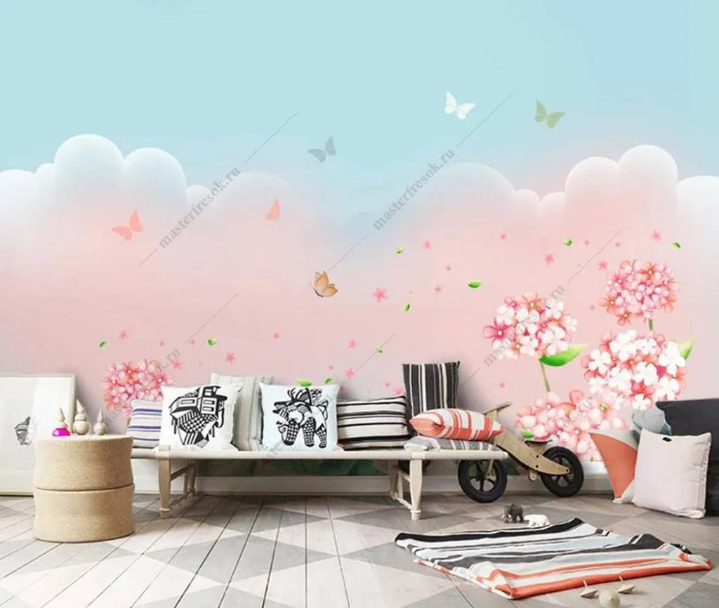 Фотообои Фон с нежными цветочками  15-887