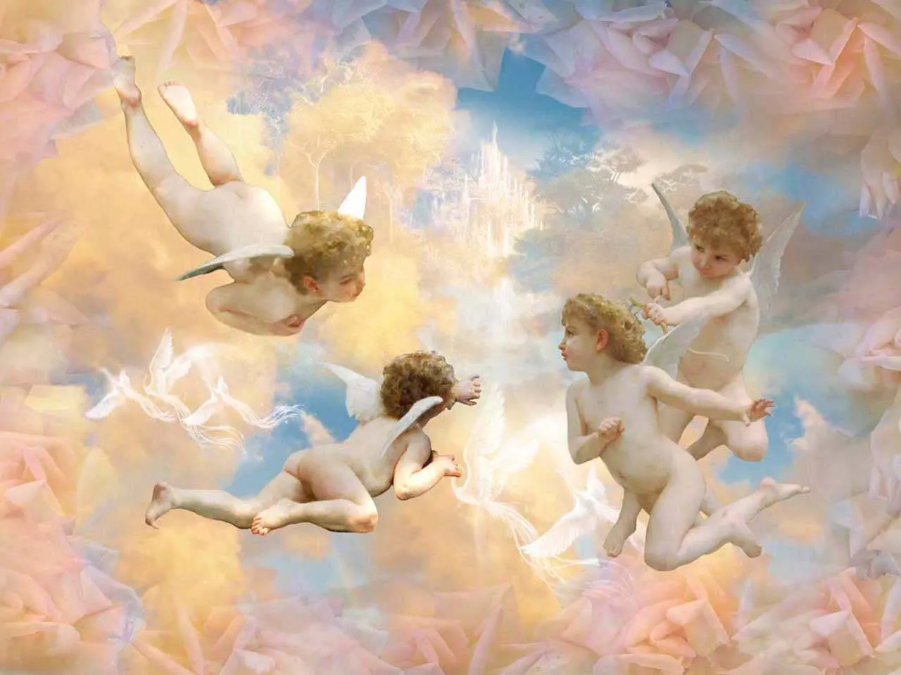 Фотообои в интерьере ангелы  5-130 фото