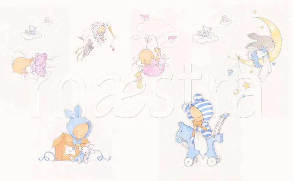 Фотообои в интерьере малыши в колясках  15-048 фото