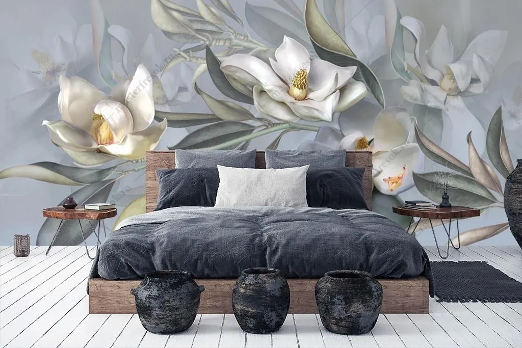 Фотообои в интерьере утренние лилии  13-476 фото