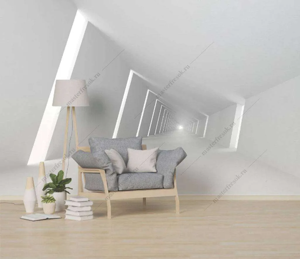 Фотообои в интерьере свет в конце тоннеля  15-815 фото